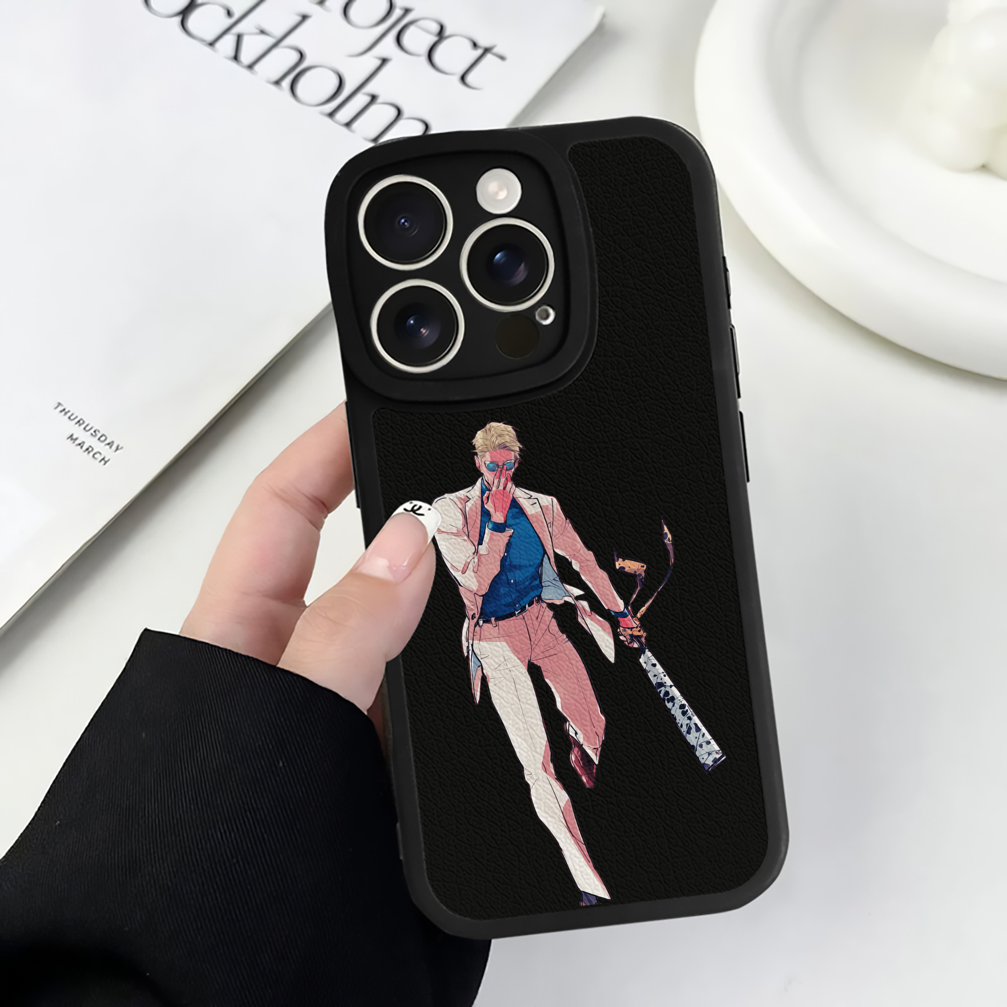 （画像用） 呪術廻戦 Jujutsu Kaisen 【iPhone 16シリーズ対応】シリコンスマホケース（レザー調） 材質：シリコン